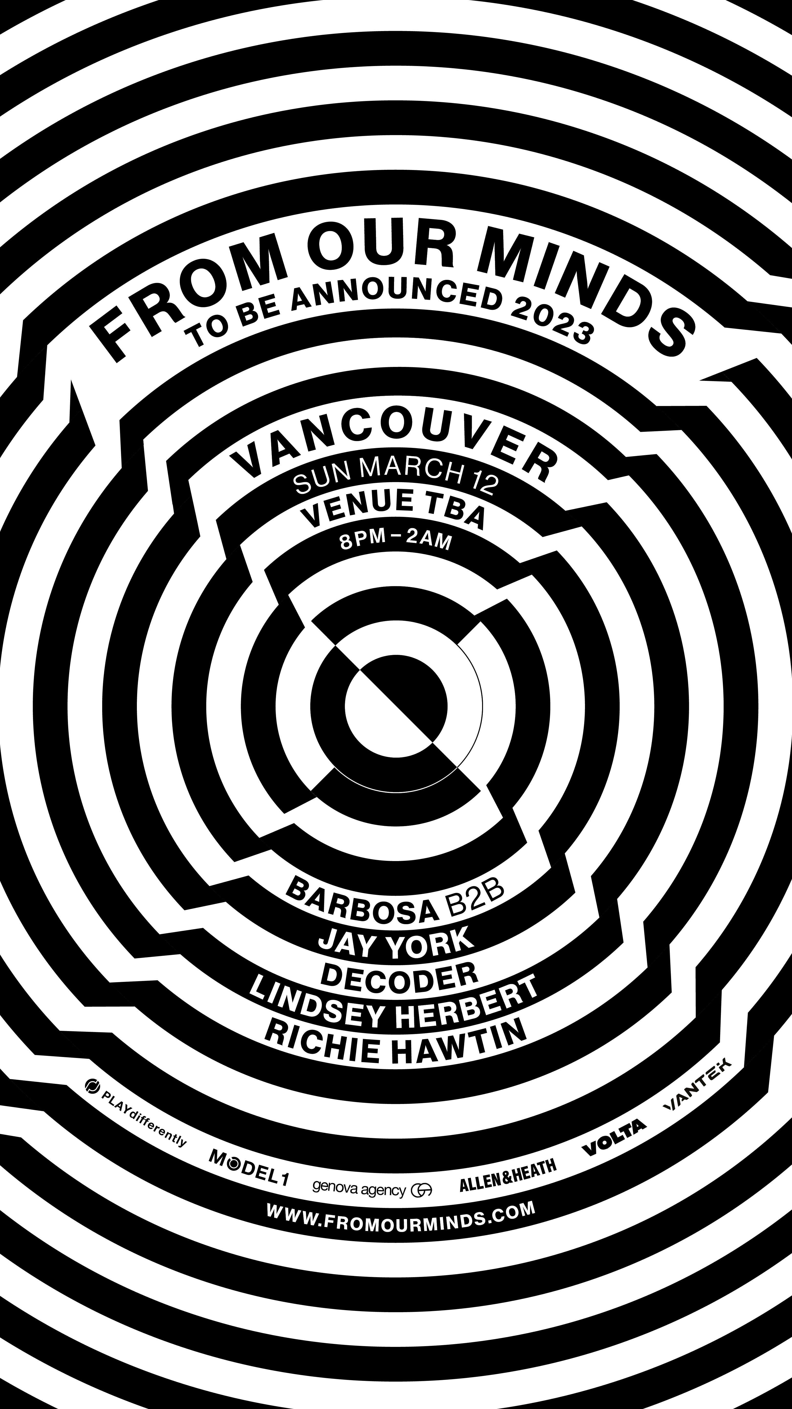 Richie Hawtin - FROM OUR MINDS - VANTEK flyer