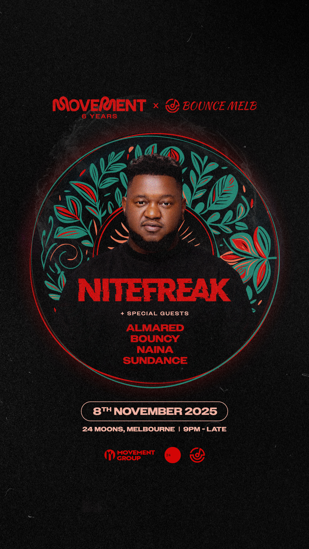 Bounce X Movement presents Nitefreak Debut in Melbourne