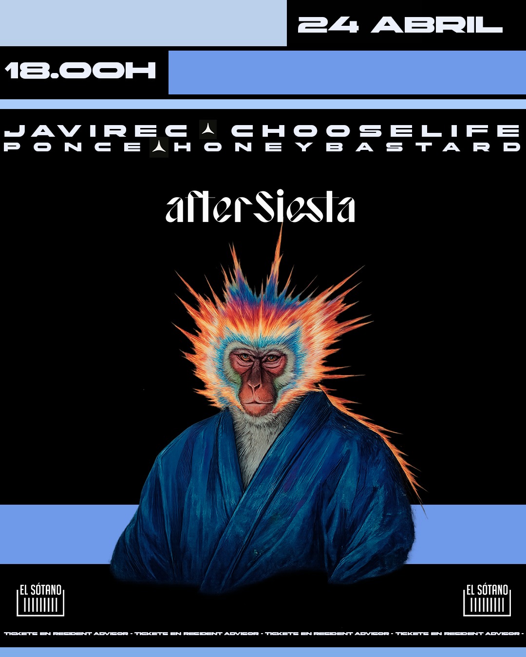 AfterSiesta: Javirec, Chooselife, Ponce, Honeybastard 