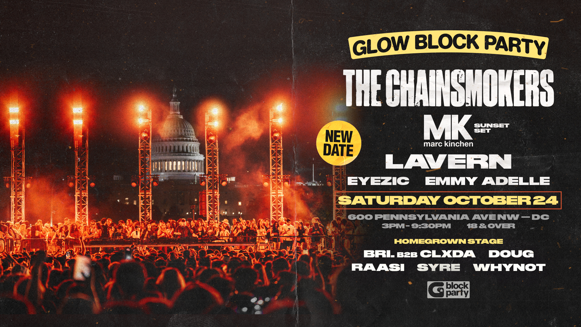 GLOW Block Party: The Chainsmokers, MK, LAVERN + more