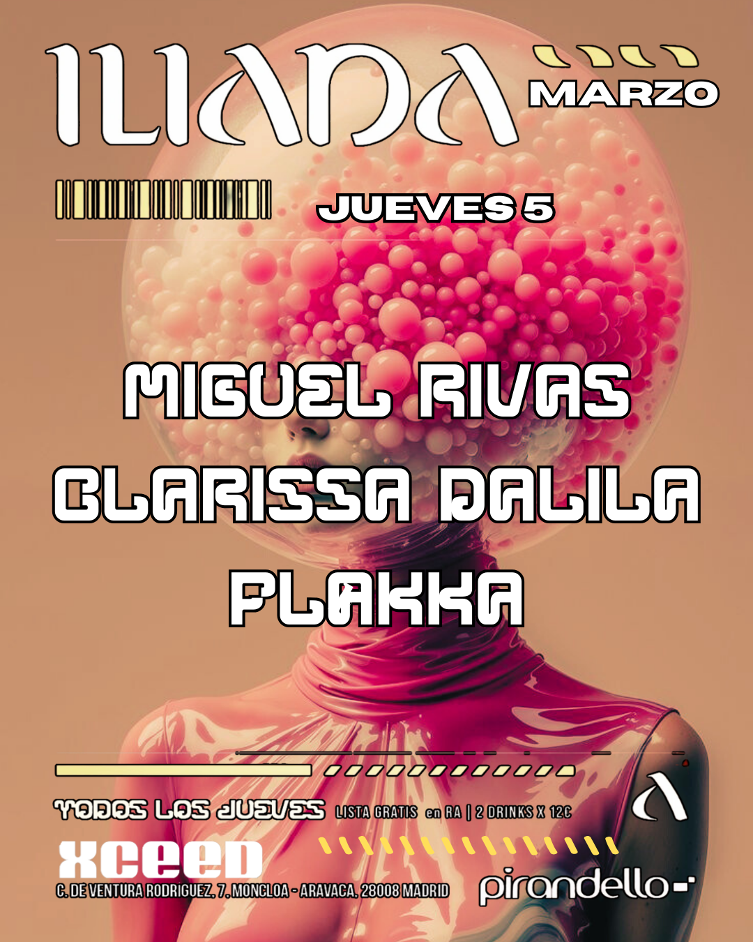 ILIADA CLUB + MIGUEL RIVAS + CLARISSA DALILA + FLAKKA