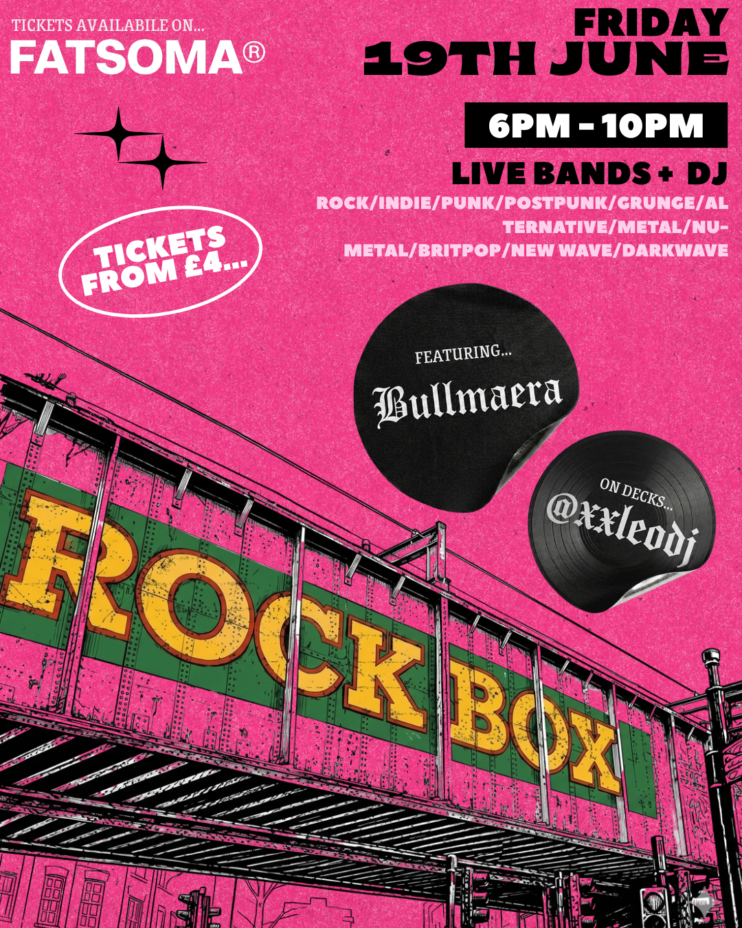 CAMDEN ROCKBOX • 19th June 2026 • Bands + DJ
