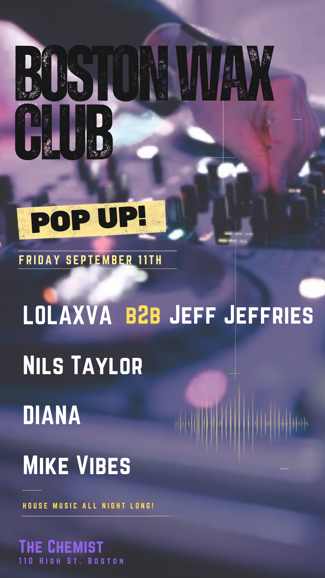 Boston Wax Club Pop Up