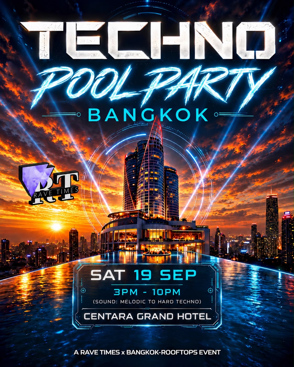 Techno Pool Party - Centara Grand Hotel (Central World), by Rave Times