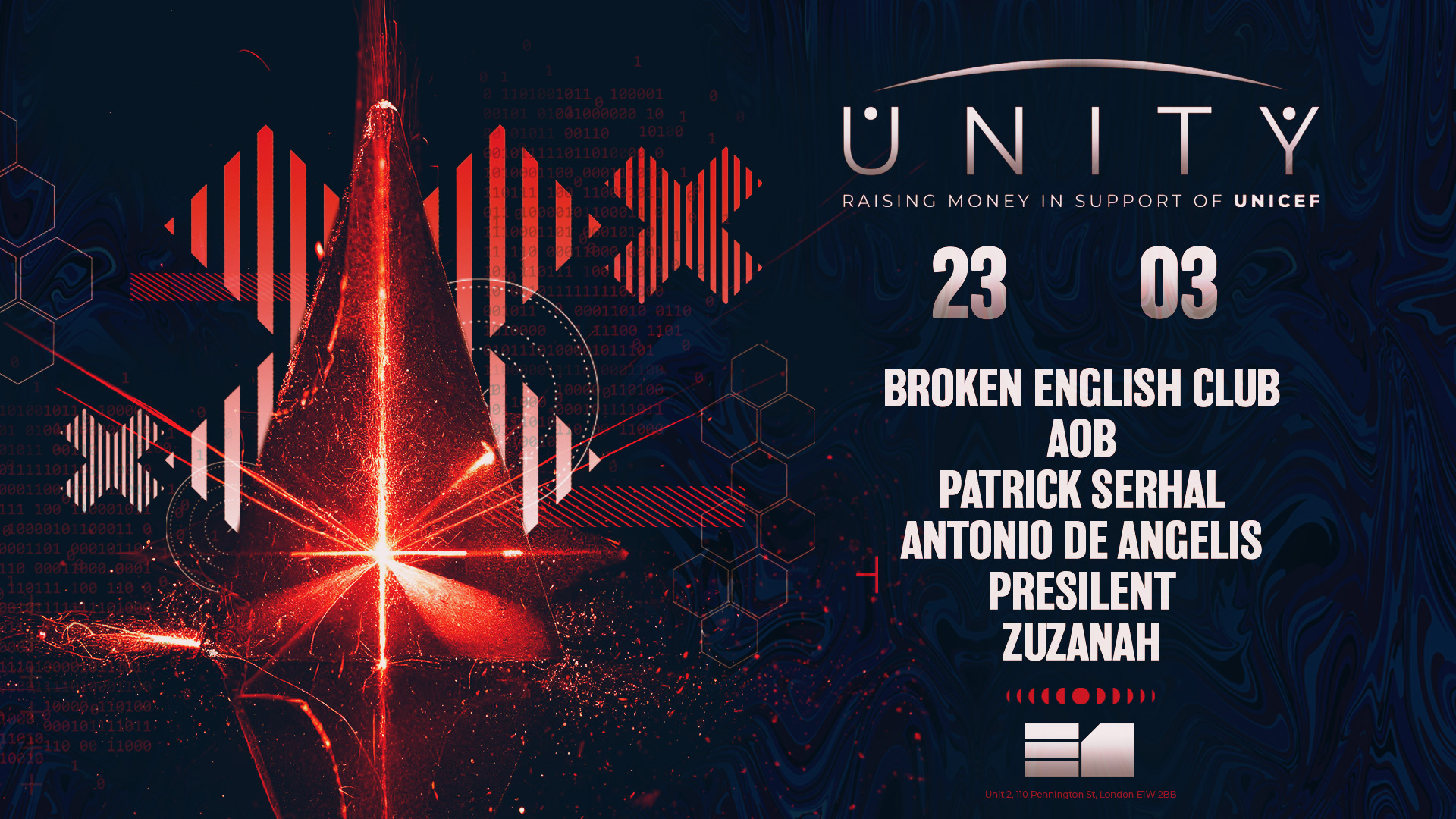 UNITY: Fundraiser for UNICEF: Broken English Club + more