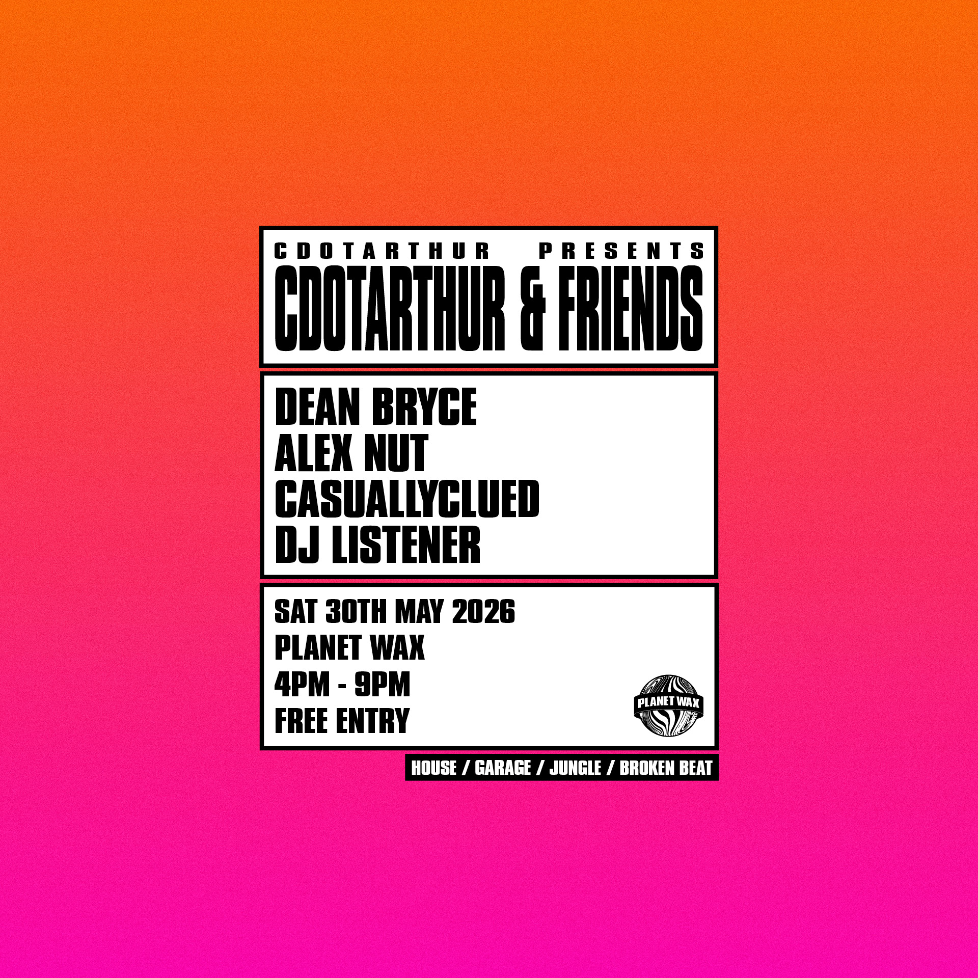 CDOTARTHUR PRESENTS - CDOTARTHUR & FRIENDS