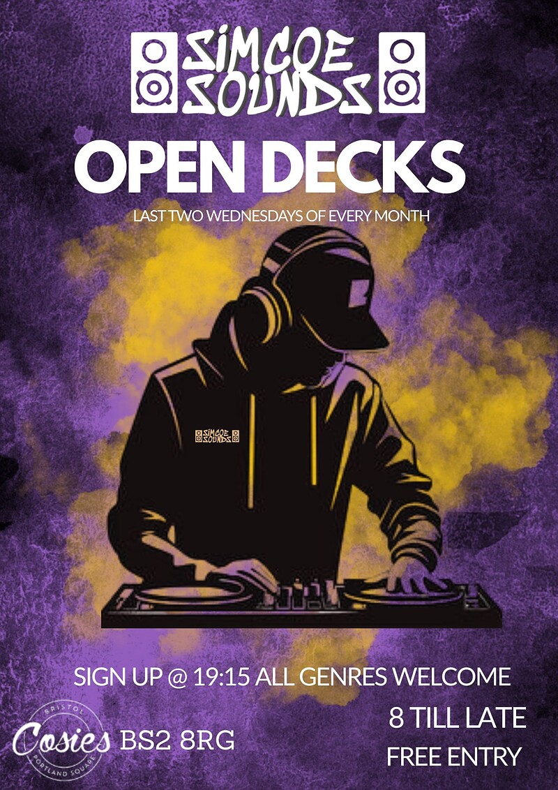 COSIES X SIMCOE SOUNDS : OPEN DECKS