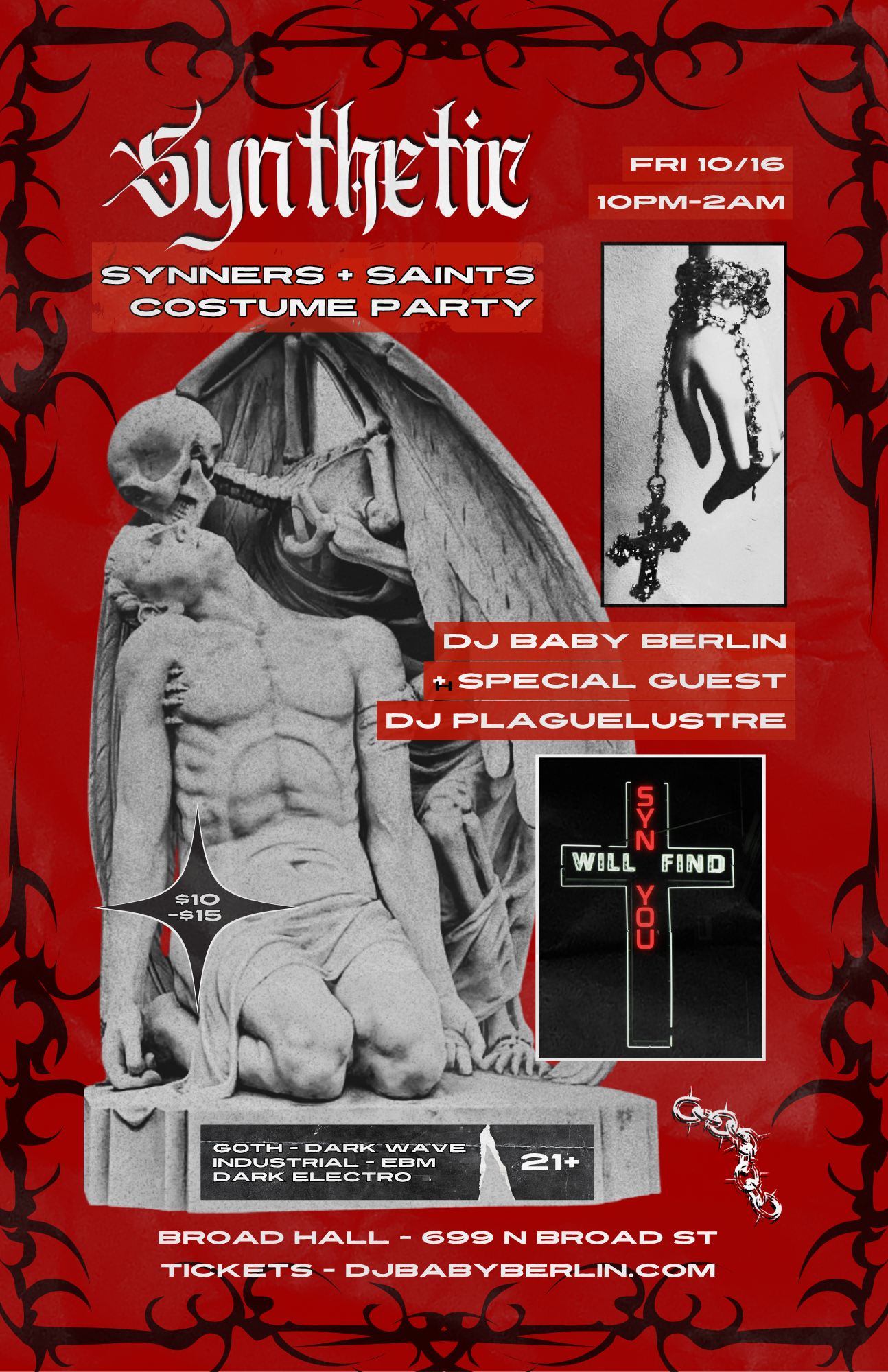 ☥ SYNTHETIC ☥ - Goth Electro Industrial Dark Wave EBM Party Costume Party
