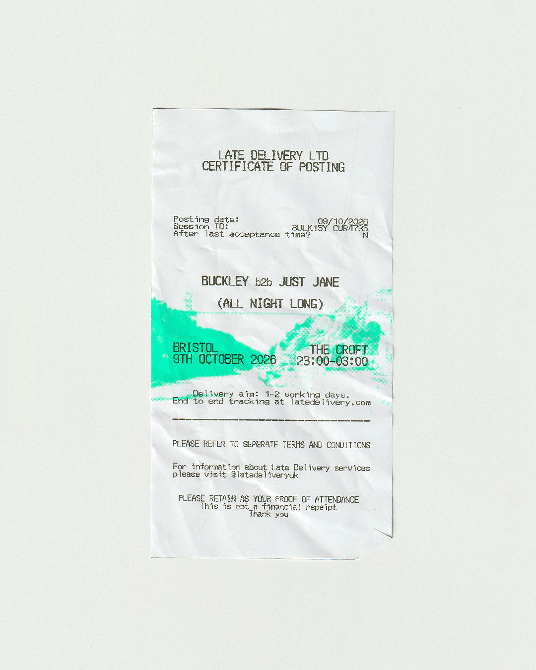 Buckley Curates: Buckley B2B Just Jane (All Night Long) at The Croft, Bristol