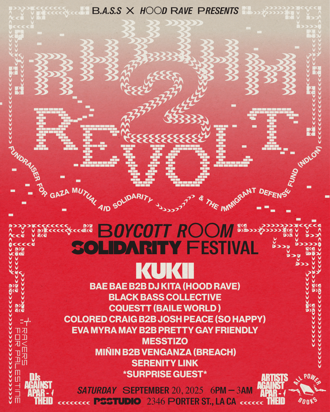 Rhythm 2 Revolt: Boycott Room Solidarity Festival at TBA - Boyle
