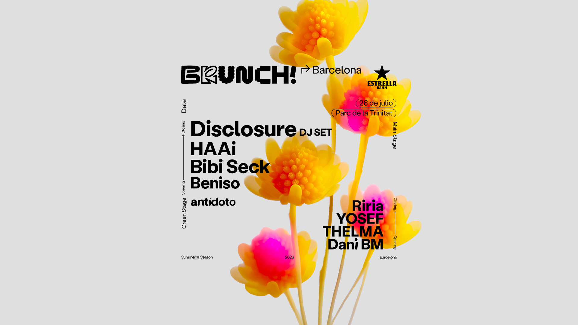Brunch Electronik Barcelona / Disclosure (Dj Set), HAAi, Bibi Seck y más