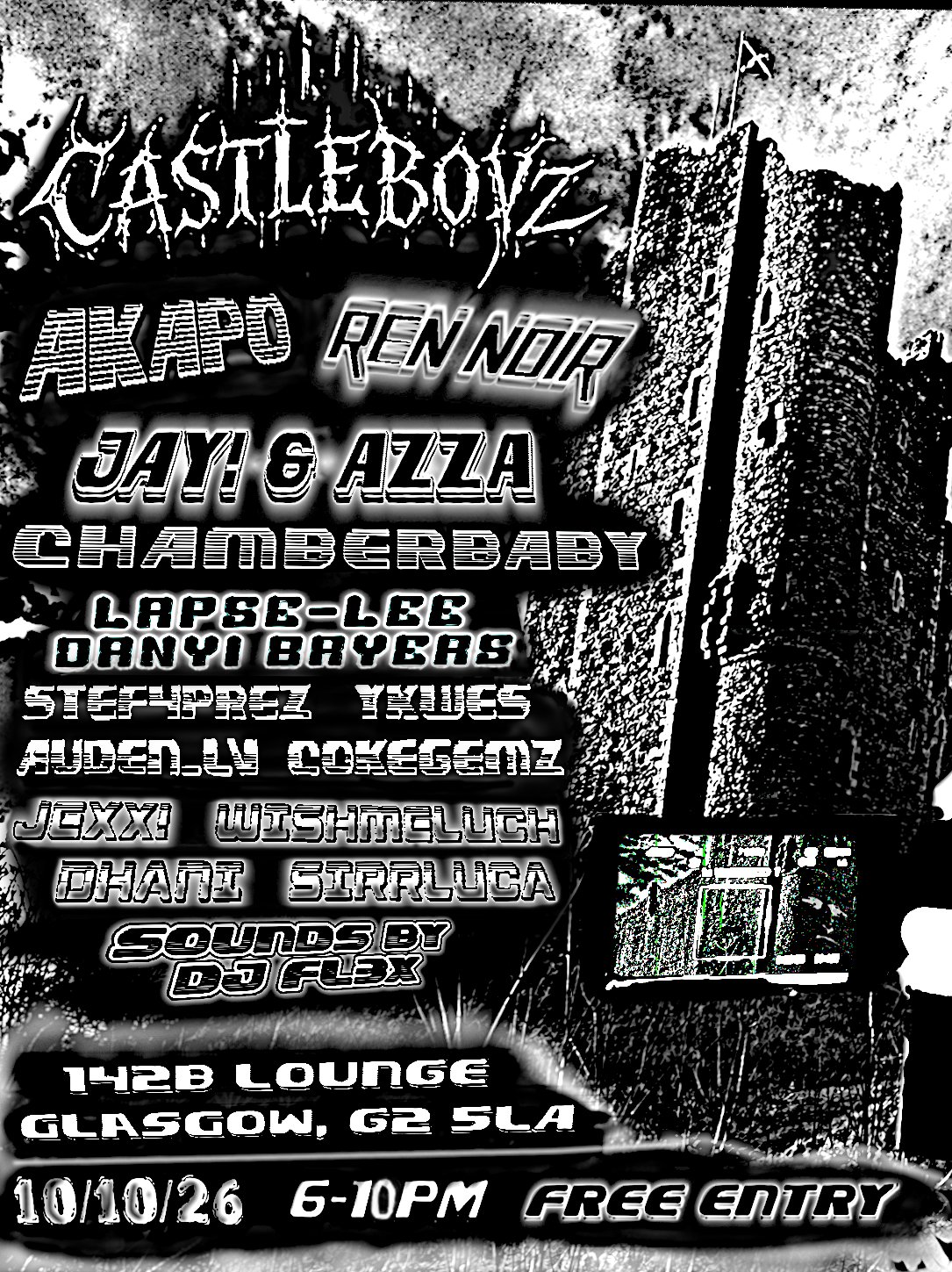 CASTLEBOYz : Live In Glasgow at 142b Lounge, Glasgow G2 5LA
