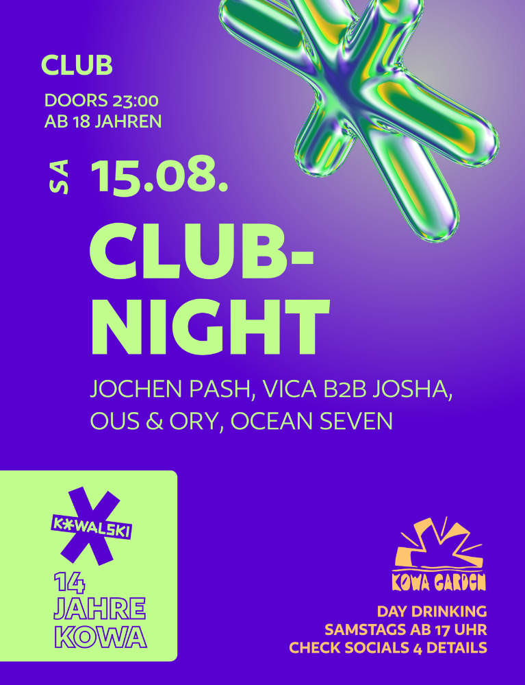 14 JAHRE KOWA B-DAY CLUBNIGHT