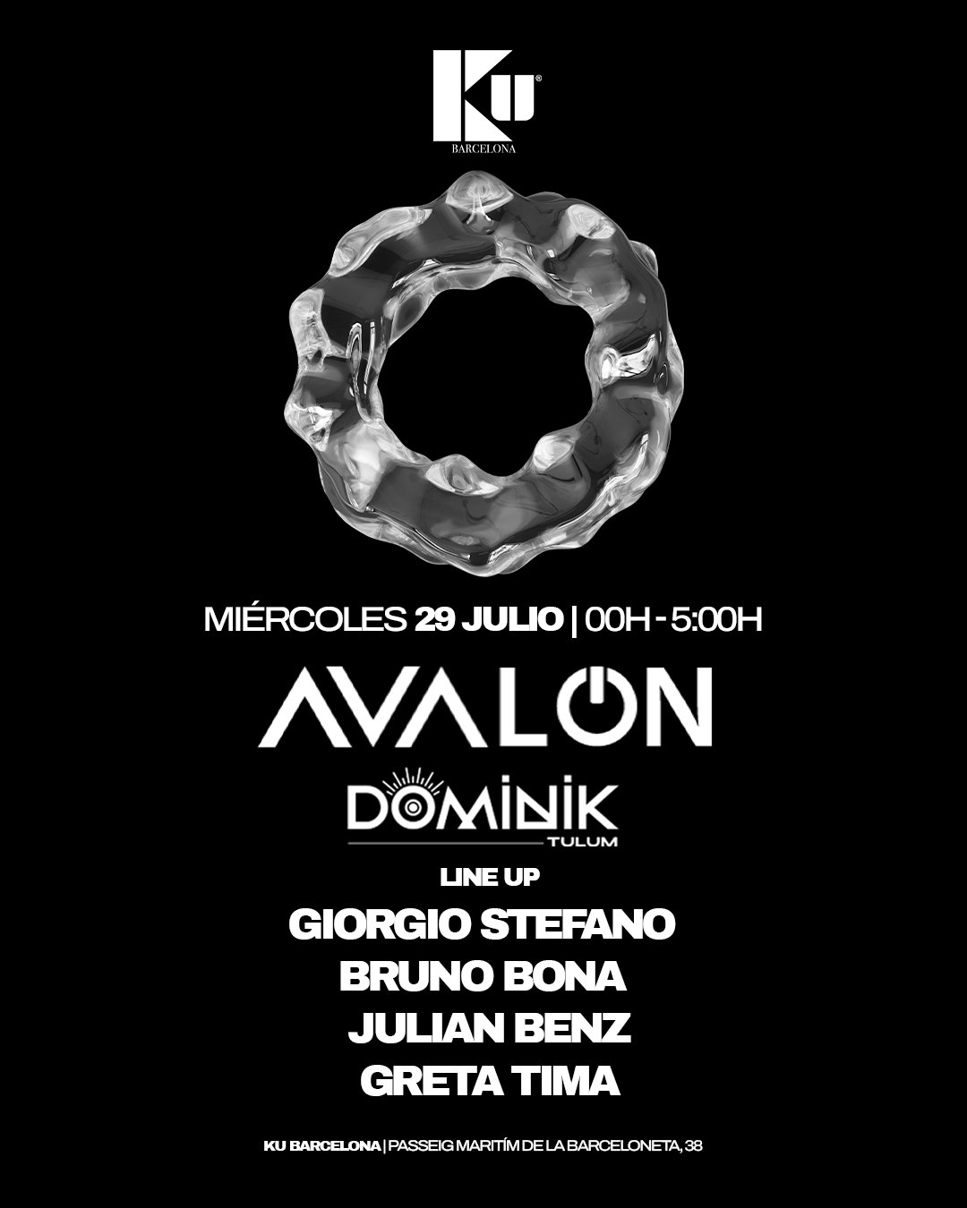 AVALON x Dominik: Giorgio Stefano, Bruno Bona, Julian Benz, Greta Tima