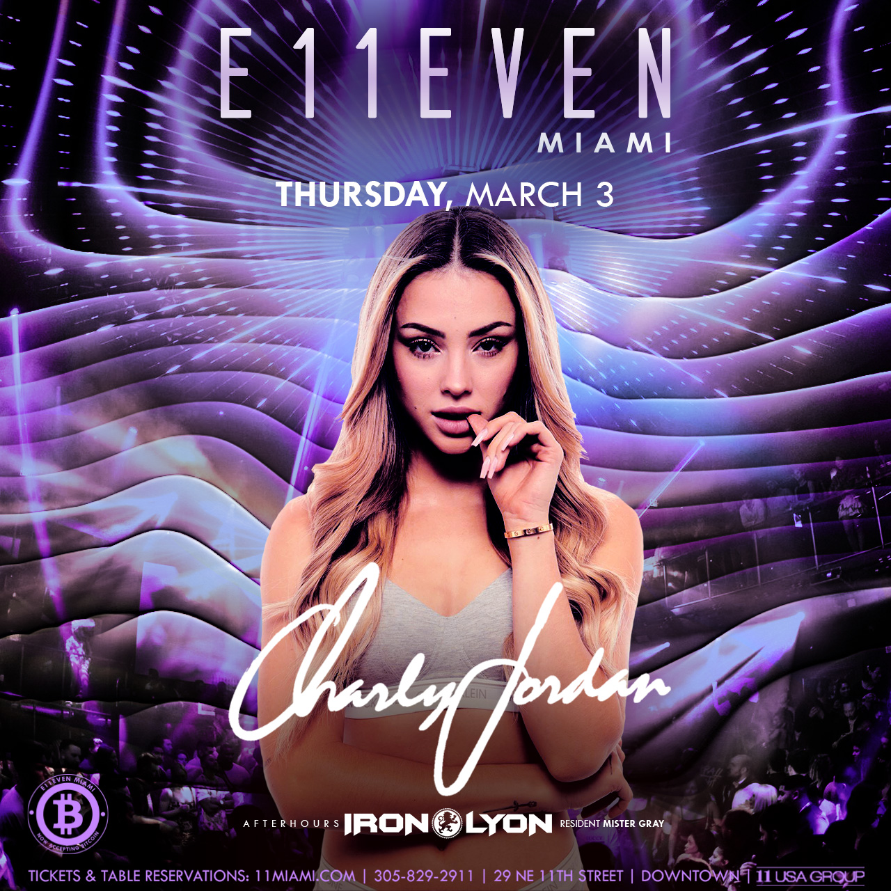 Charly Jordan at E11EVEN MIAMI & ROOFTOP, Miami