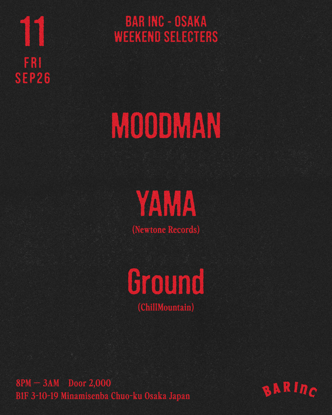 YAMA(JP/OSK) · アーティストプロフィール