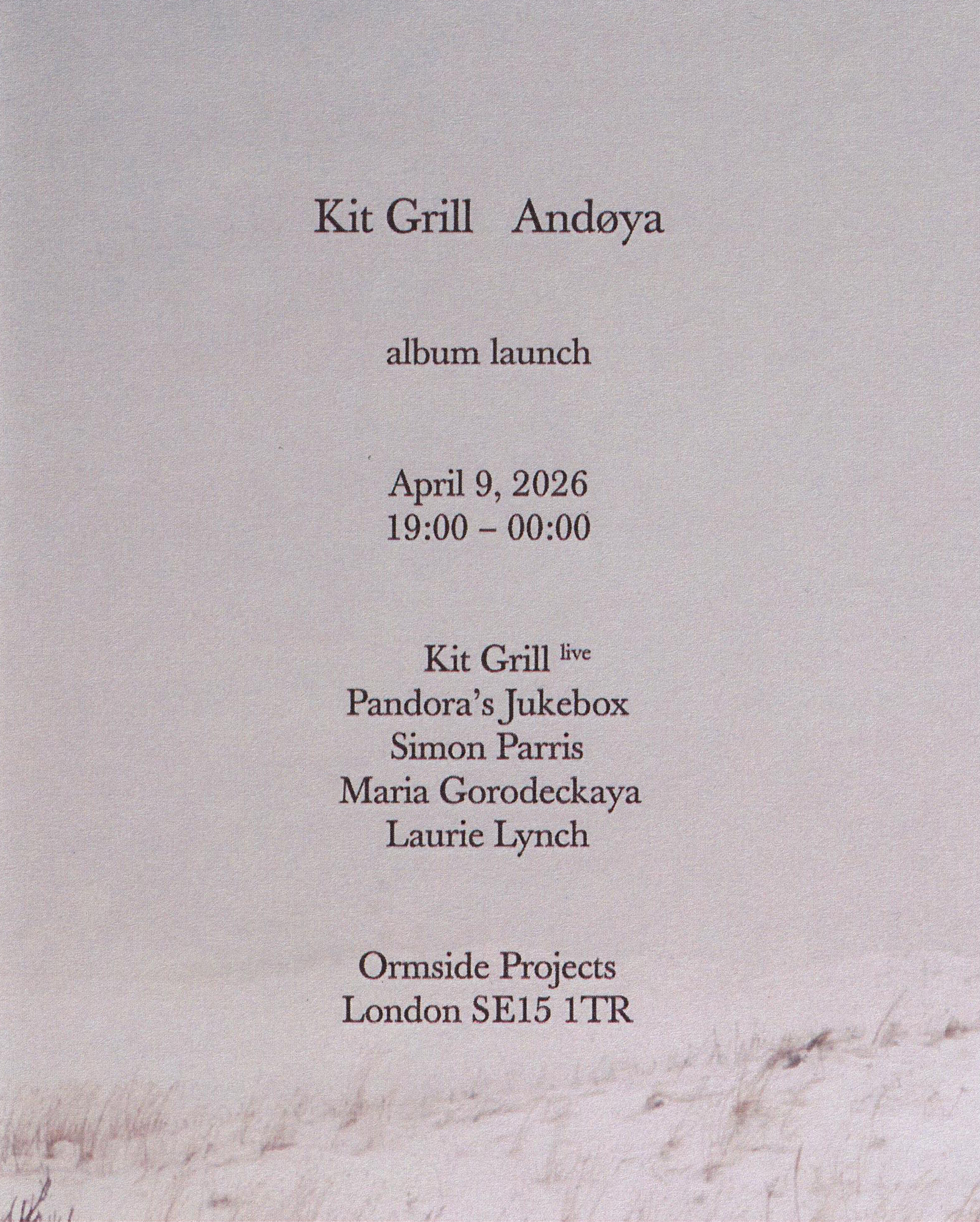 Kit Grill Andøya album launch