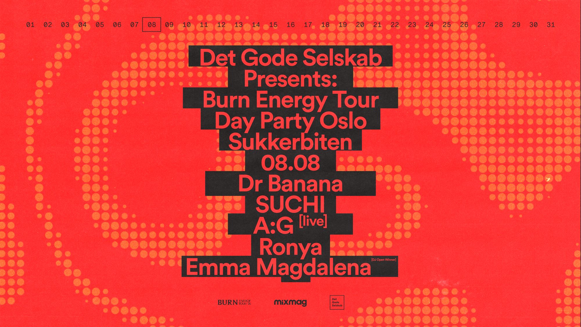 Det Gode Selskab x Burn Energy Tour x Mixmag - Day Party