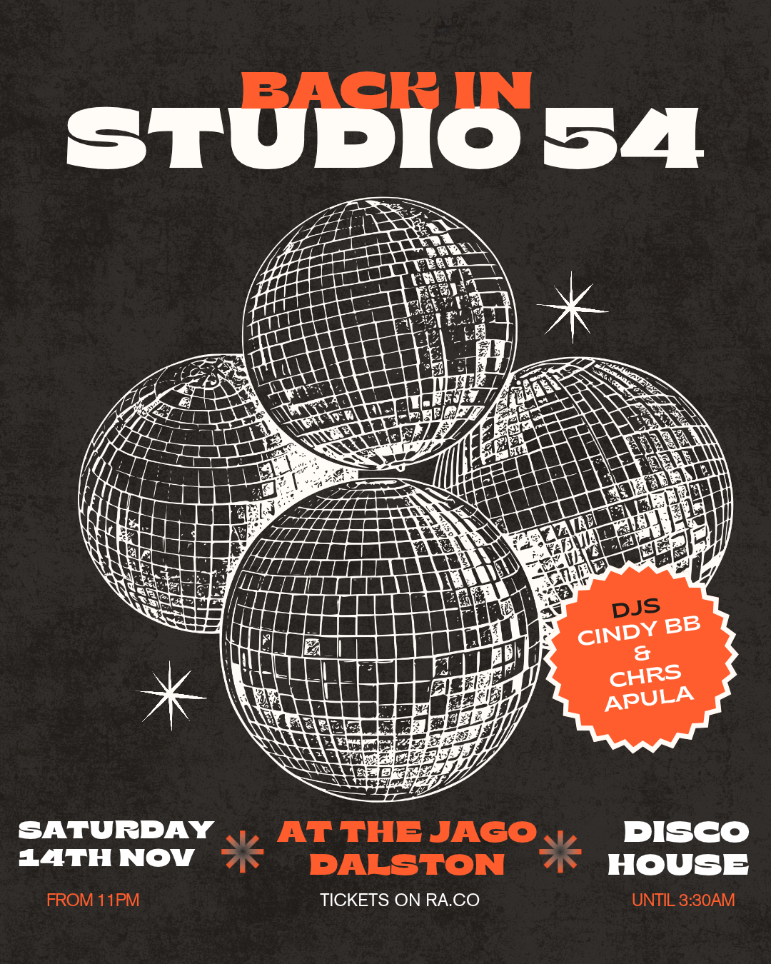 Back In Studio 54 (Disco Party) flyer Back In Studio 54 (Disco Party) flyer