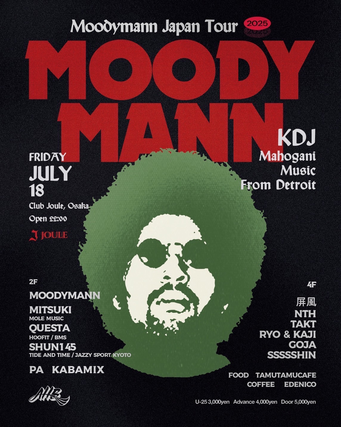 Moodymann Japan Tour 2025 at Joule, Osaka