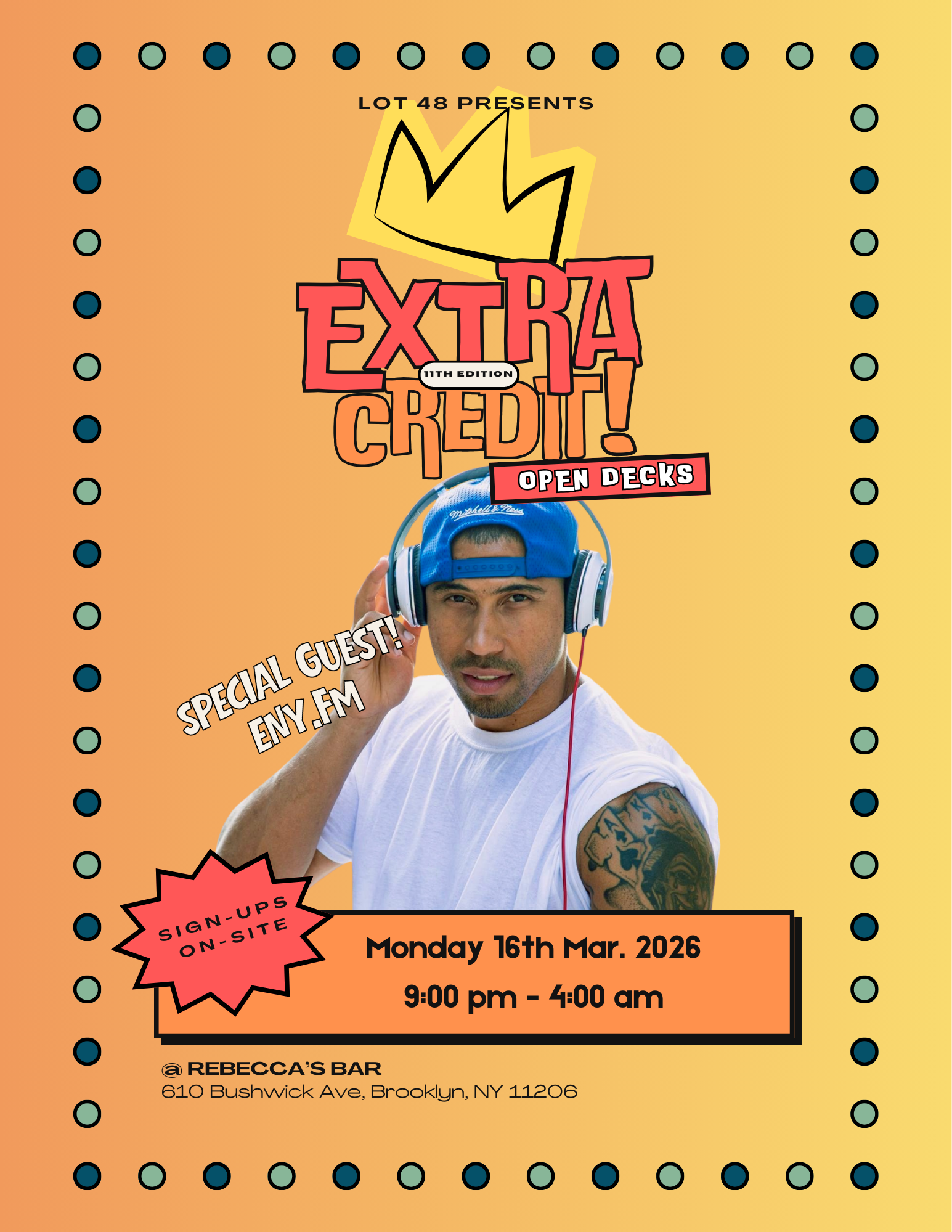 EXTRA CREDIT @ Rebecca's Bar