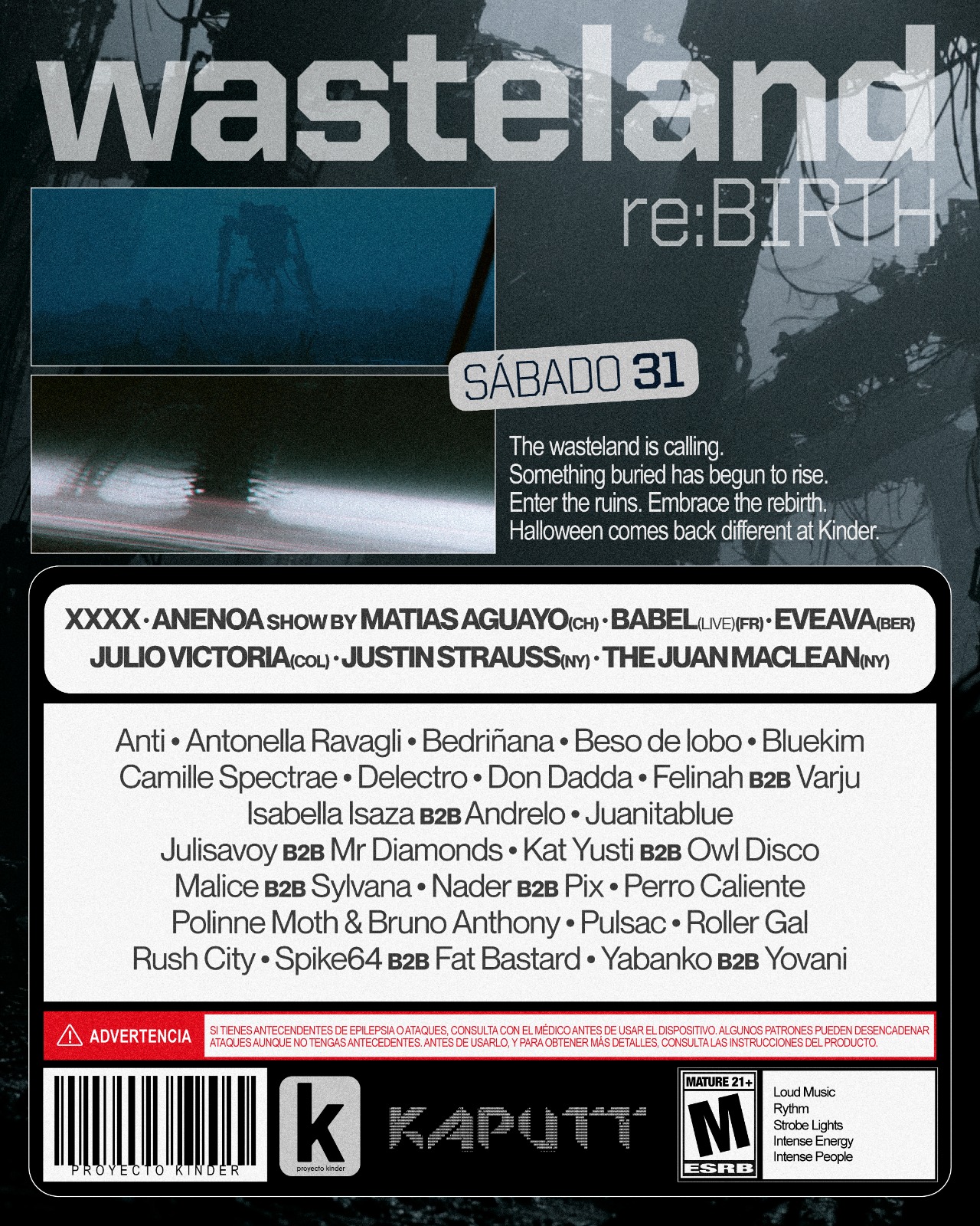 Kaputt Club / Proyecto Kinder PRESENTA: WASTELAND - DAY 2