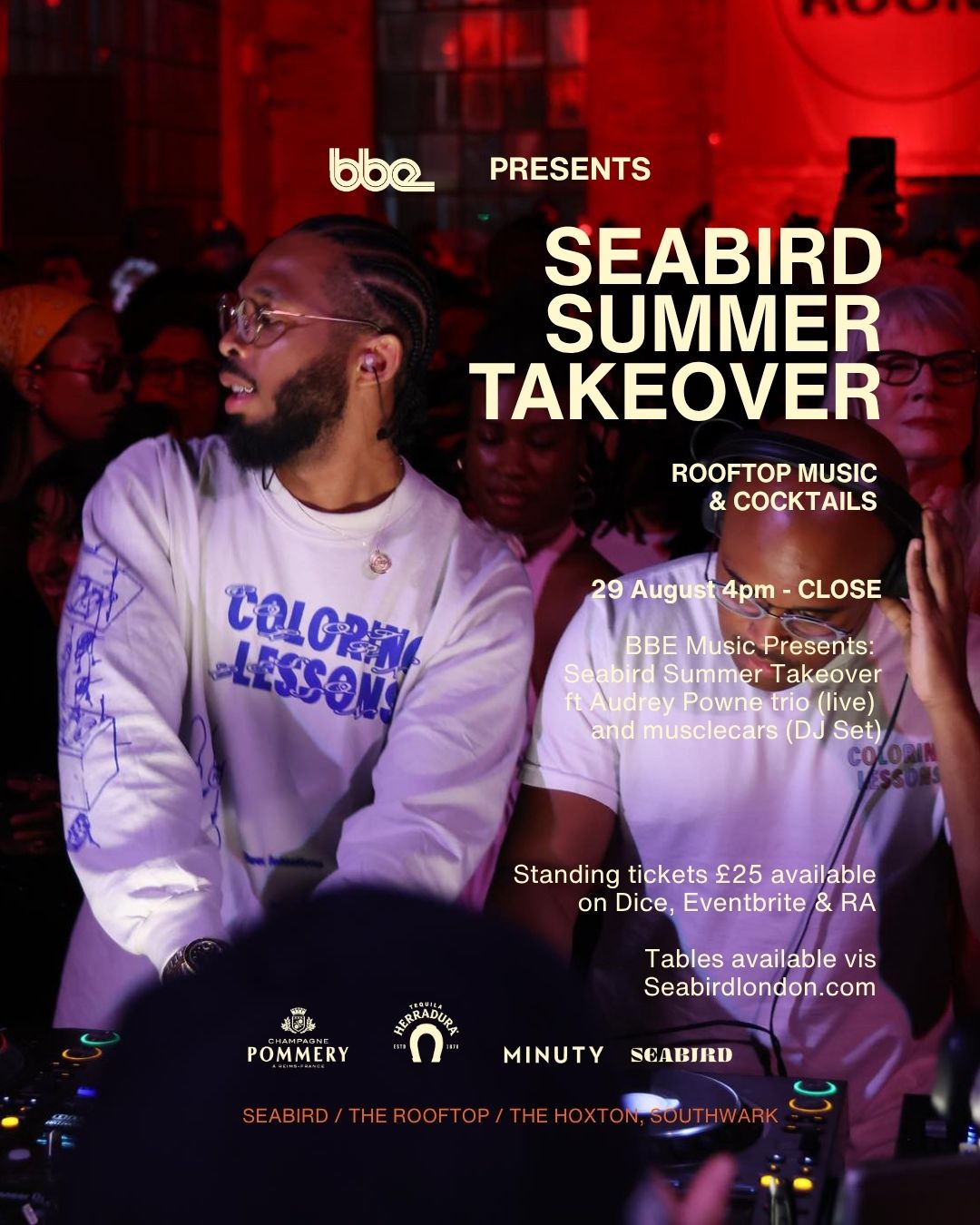 BBE Music: Seabird Summer Takeover ft Audrey Powne trio & musclecars