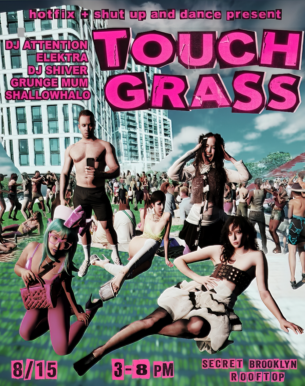 TOUCH GRASS - Secret Brooklyn Rooftop