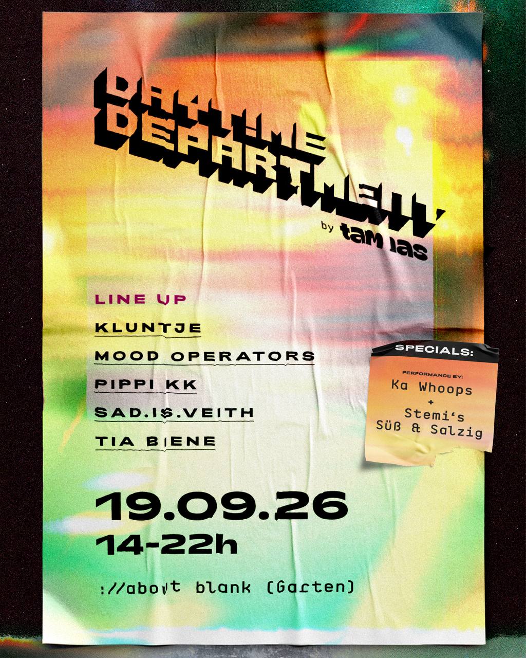 Daytime department by tam ias (14-22 Uhr) flyer
