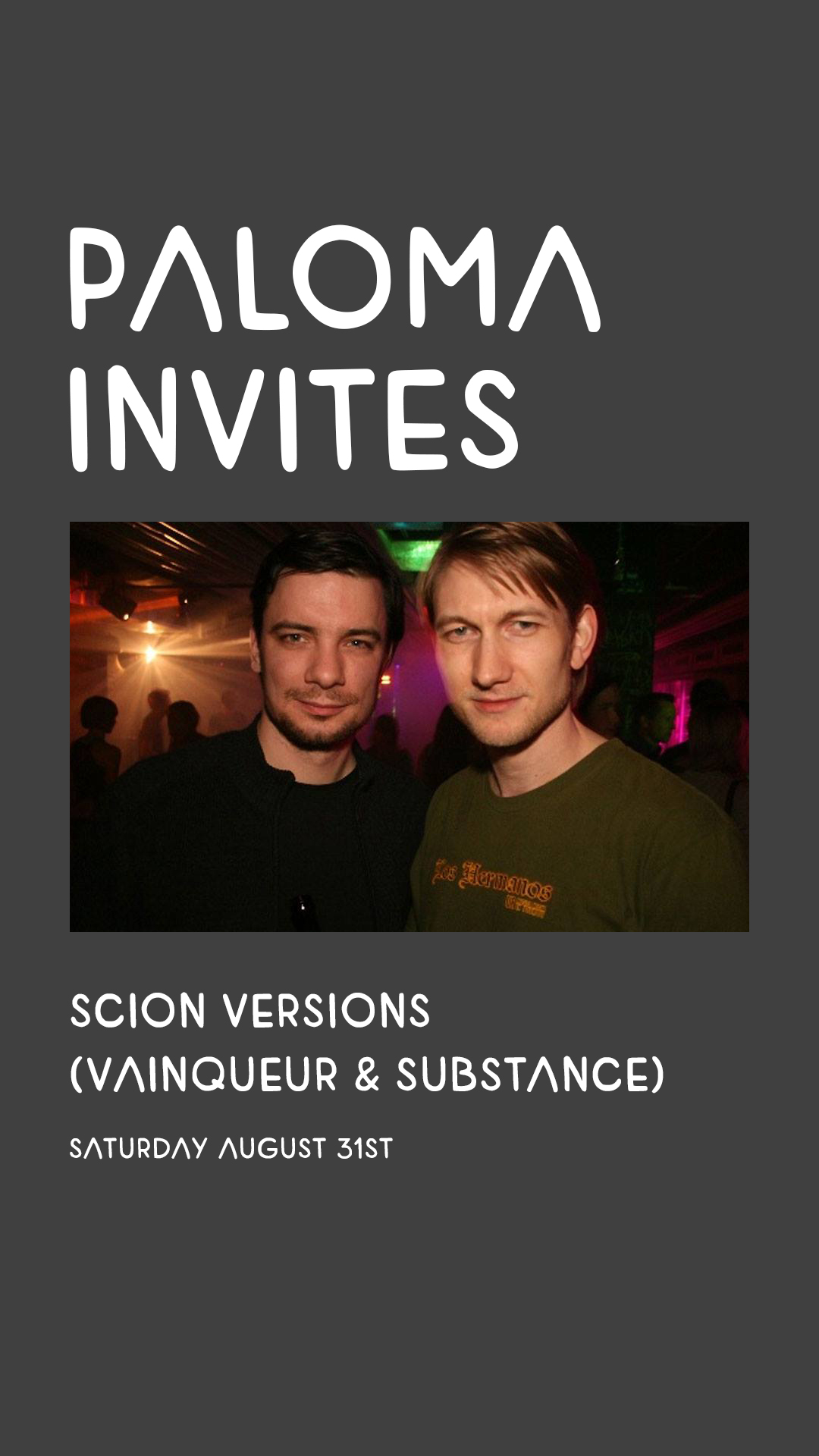 Paloma Invites: Scion Versions at Paloma, Berlin