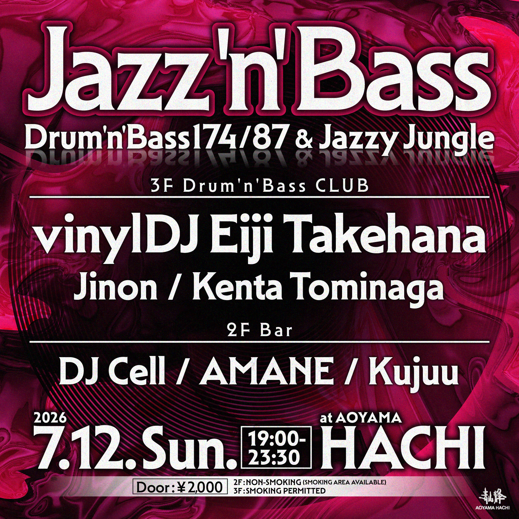 Jazz'N'Bass -Drum'n'Bass174/87 & Jazzy Jungle at Aoyama Hachi, Tokyo