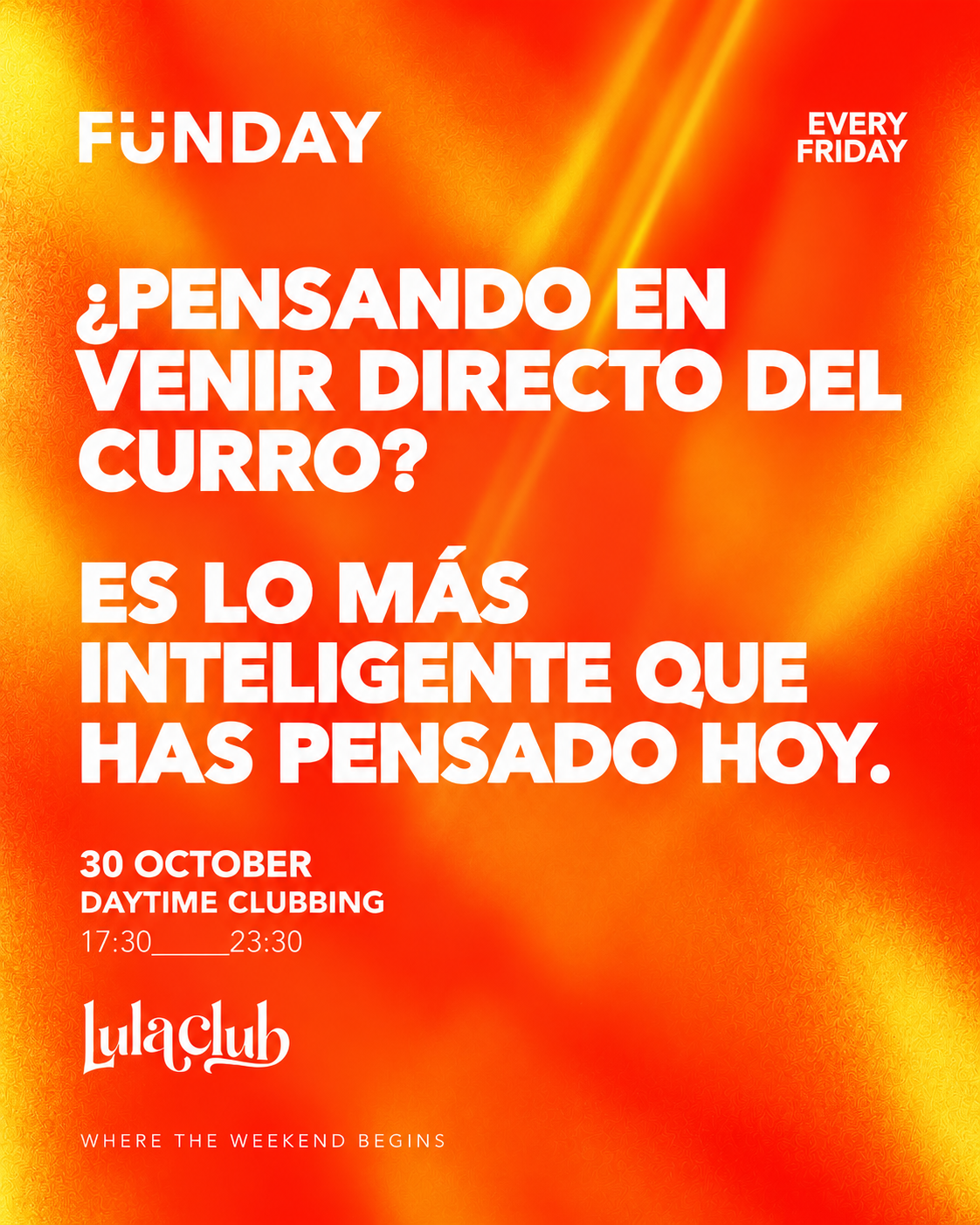 FÜNDAY: TARDEO at LULA w/ SECRET GUEST (17:30 - 23:30)