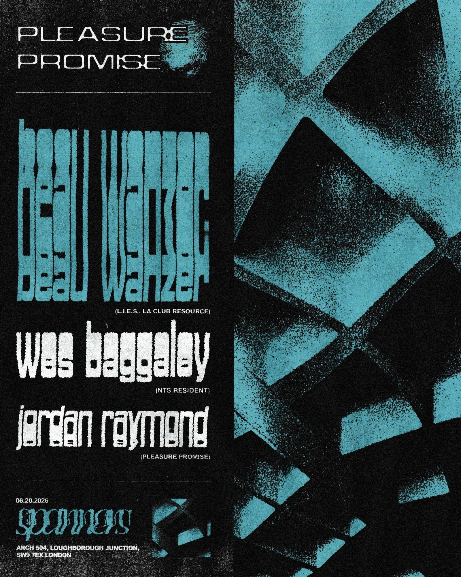 Pleasure Promise presents: Beau Wanzer - Wes Baggaley - Jordan Raymond