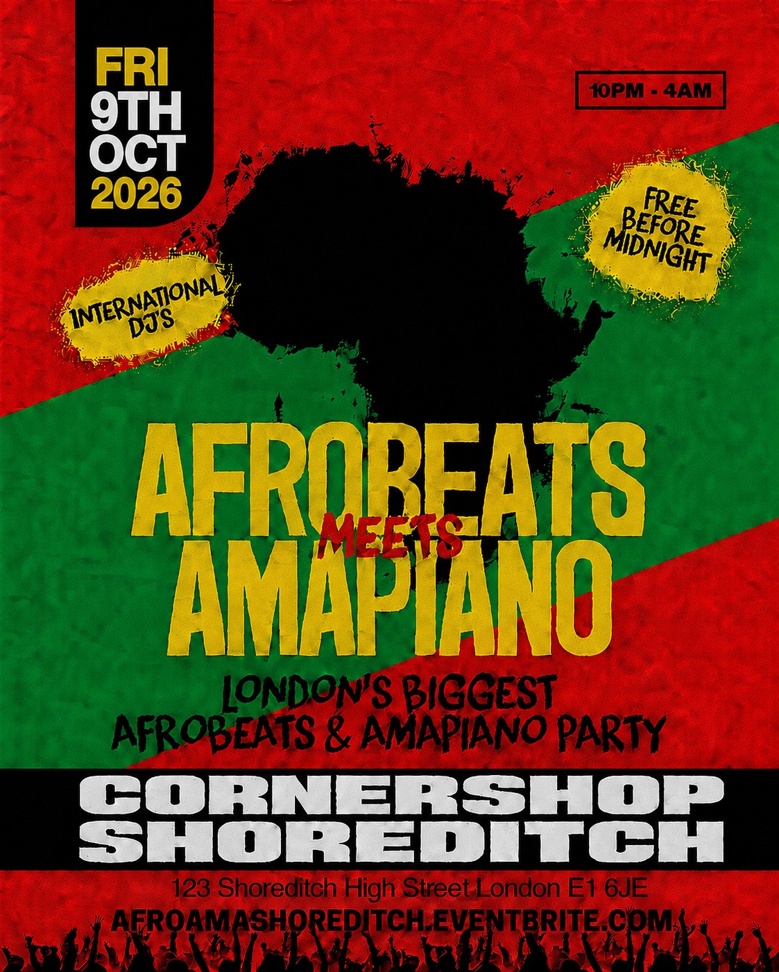 Afrobeats Meets Amapiano Shoreditch – Everyone Free Before 12AM - The Cornershop Bar