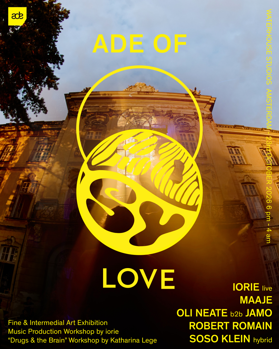 ADE of LOVE: Love Foundation X CoSy Festival - Iorie (workshop + live), Soso Klein & many more