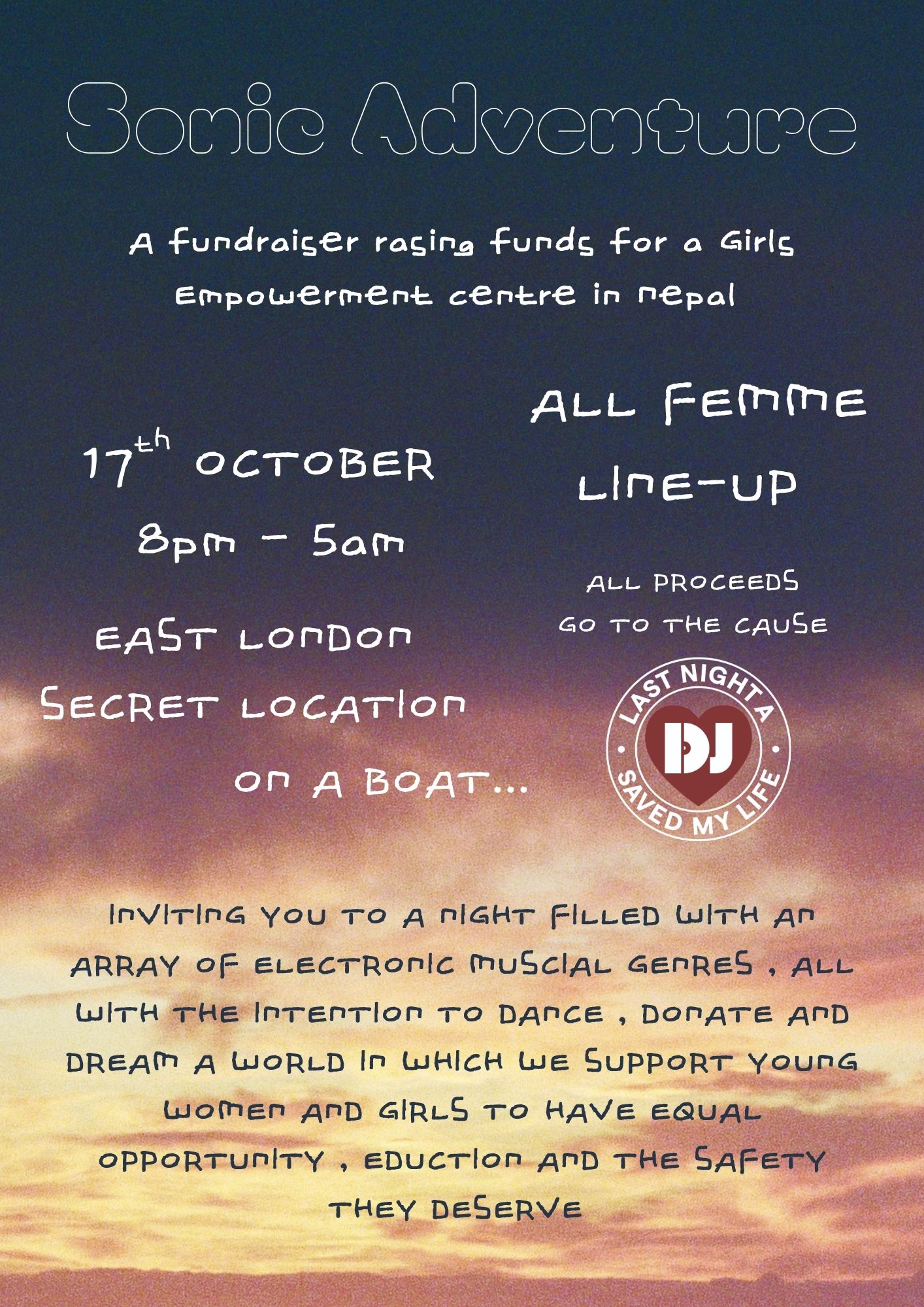 Empowering women with a sonic adventure at TBA - secret location on a boat, London