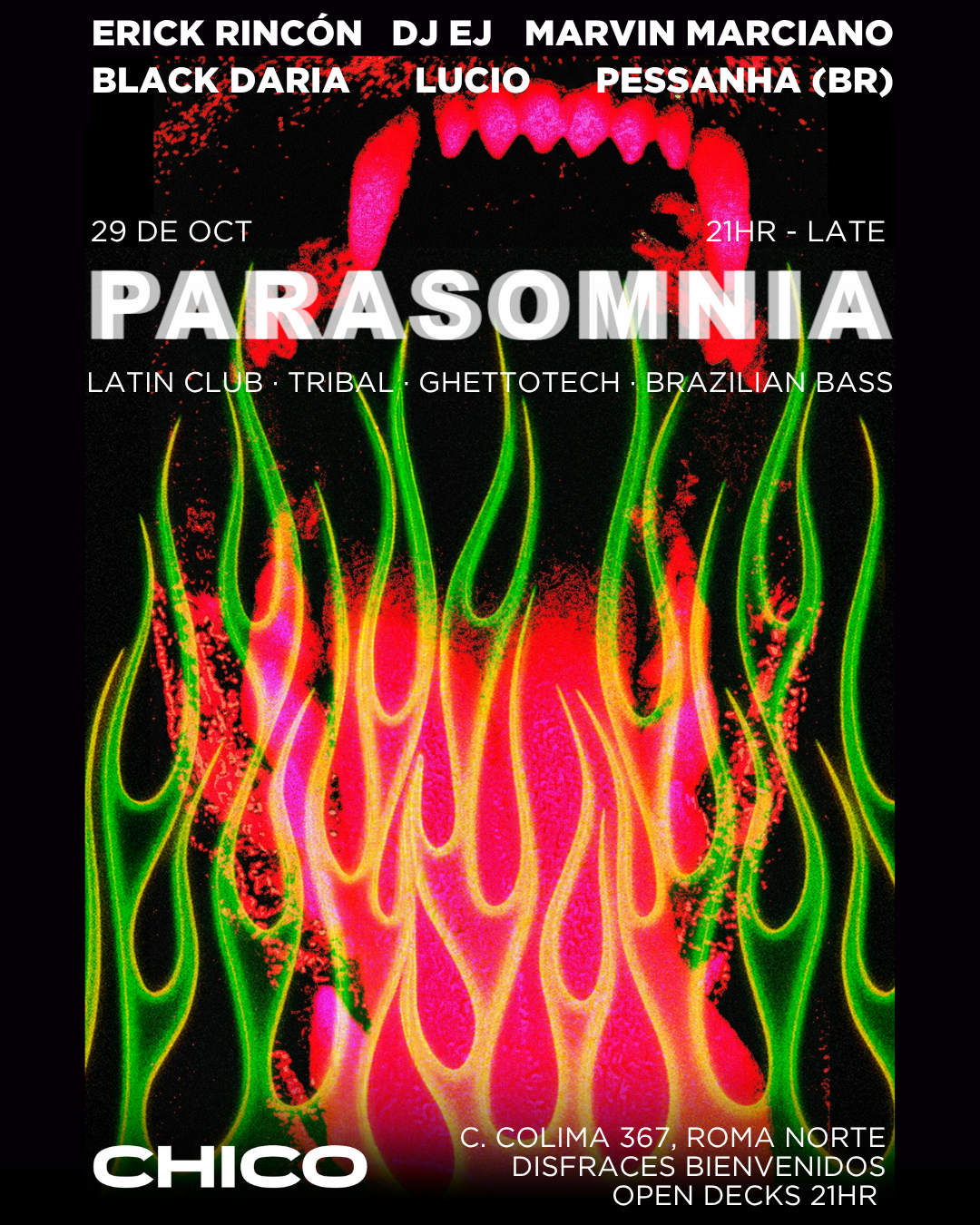 Flyer de PARASOMNIA