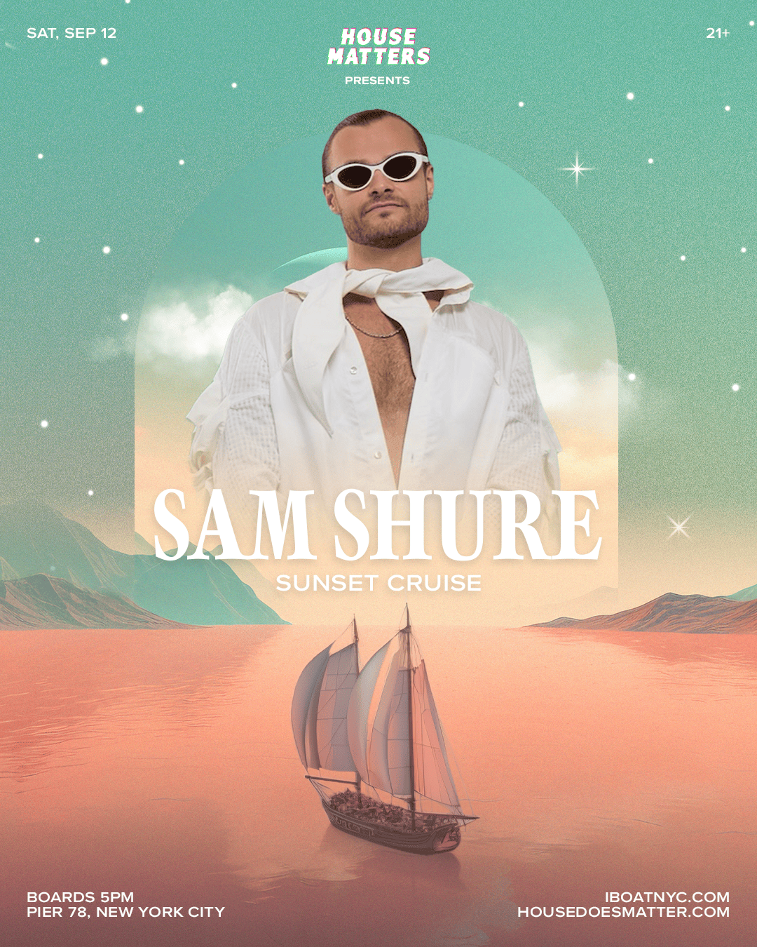 House Matters: SAM SHURE Sunset Cruise - Pier 78 at Hudson River Park