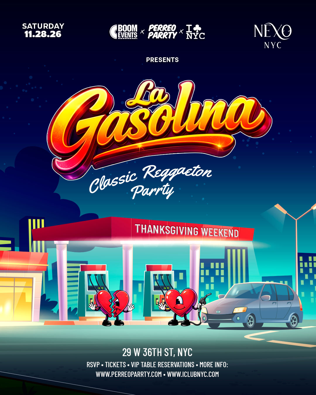 La Gasolina Reggaeton Parrty Thanksgiving Weekend Nightclub Midtown