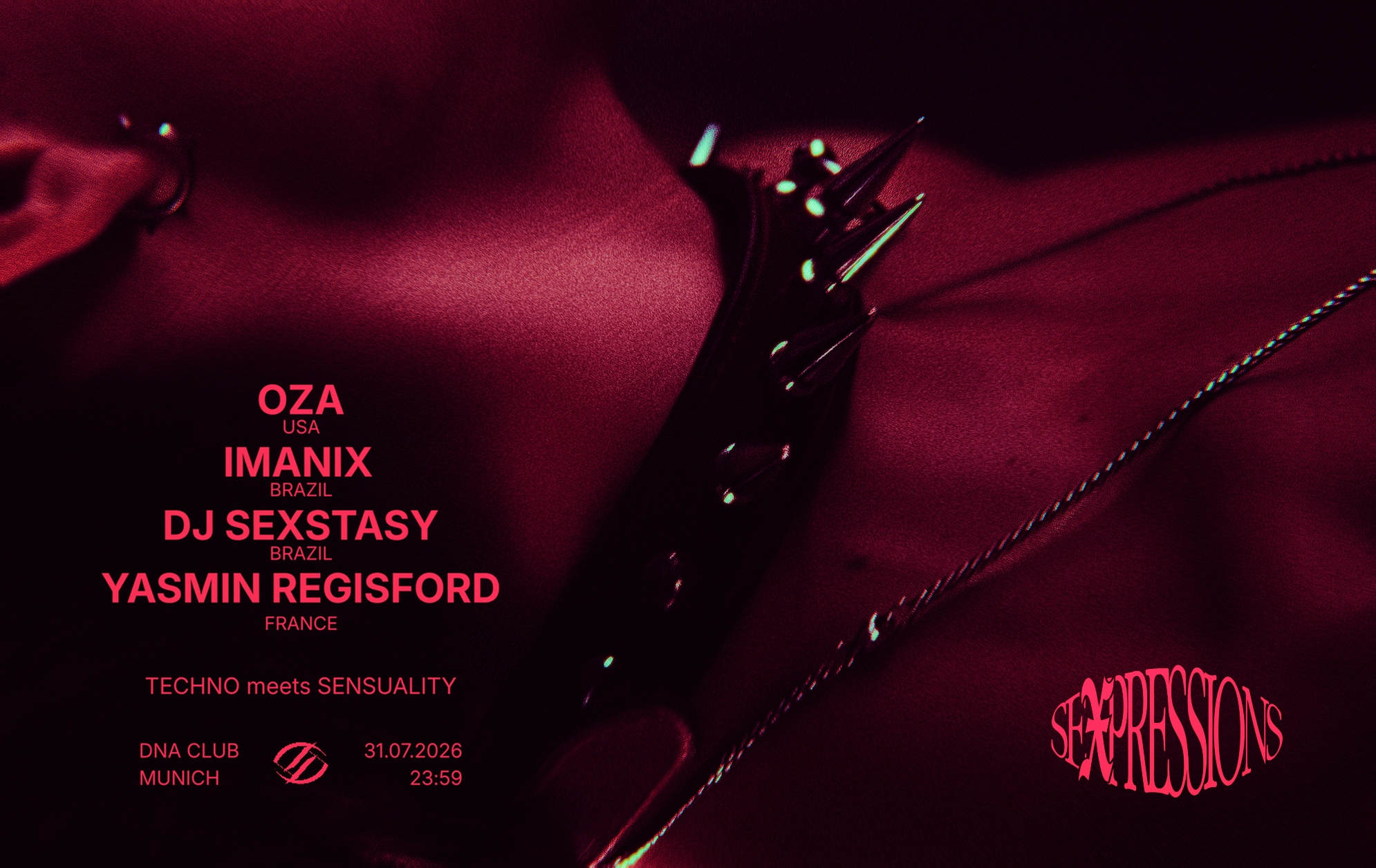 SEXPRESSIONS VI with DJ SEXSTASY (BR), OZA (USA), Yasmin Regisford (FR), Imanix (BR)