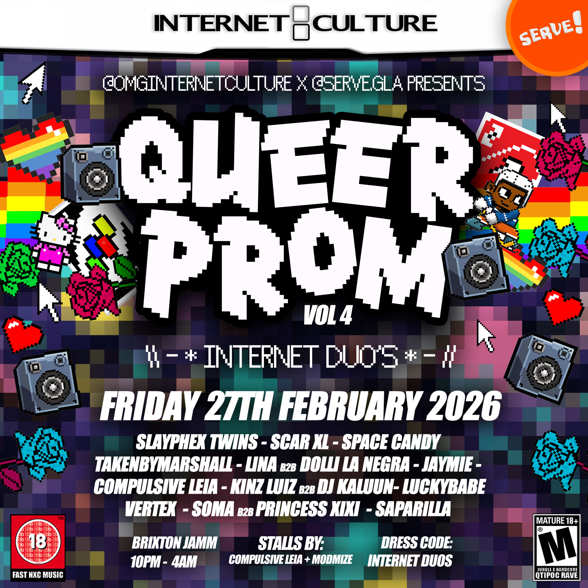 #QUEERPROM4 - internet duos // omginternetculture x serve.gla presents queer prom <3