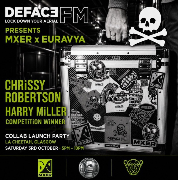 Deface x MXER x Euravya Launch Party at La Cheetah Club, G1 3BZ; Scotland; United Kingdom