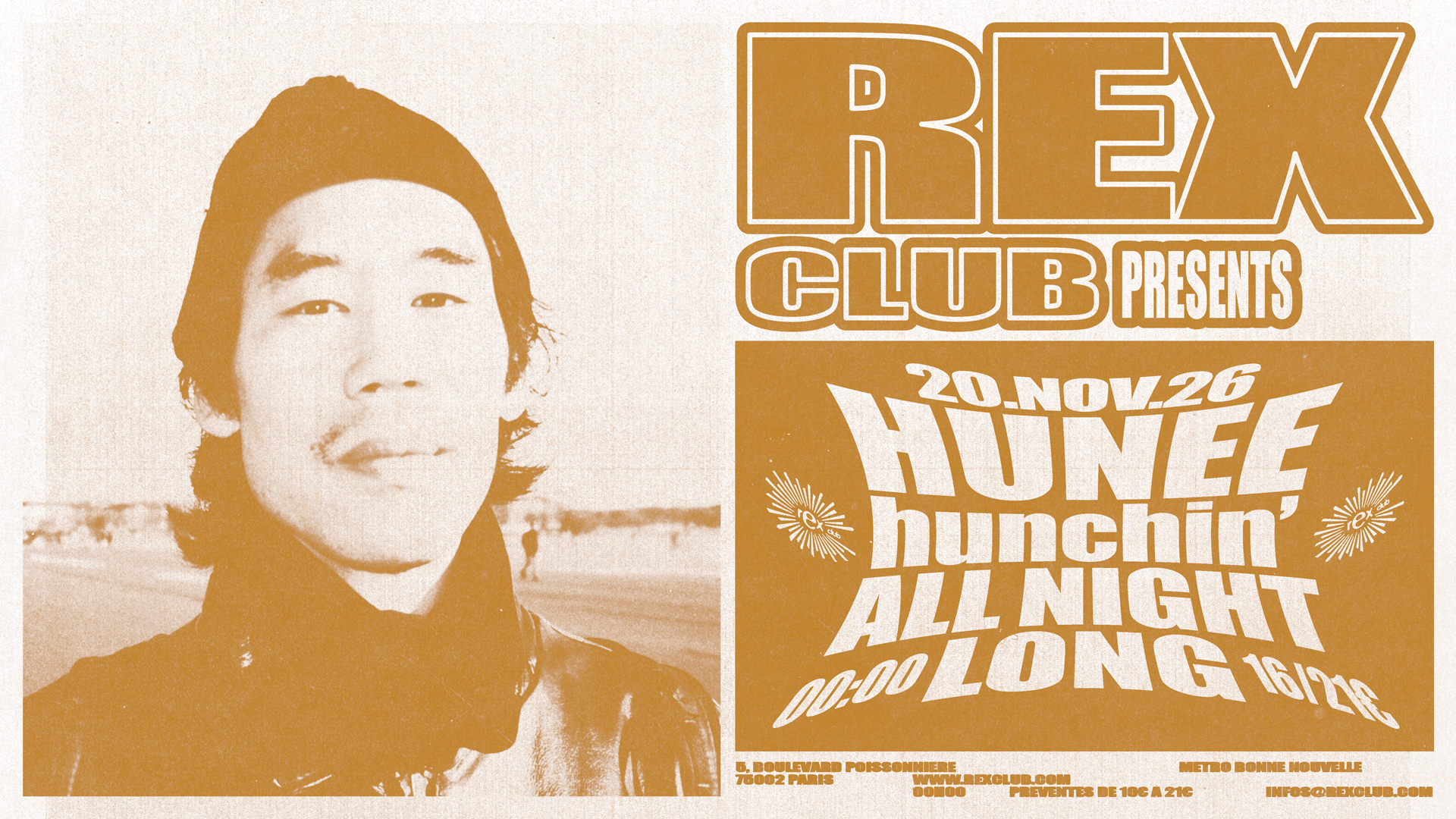 Rex Club presents Hunee – Hunchin’ all night long - Rex Club