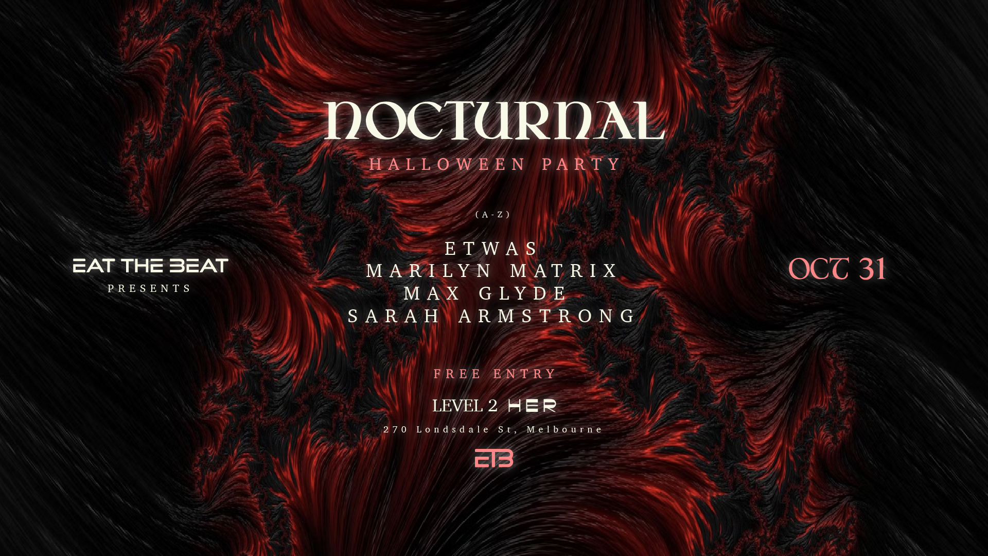 Eat The Beat: NOCTURNAL - Halloween Party
