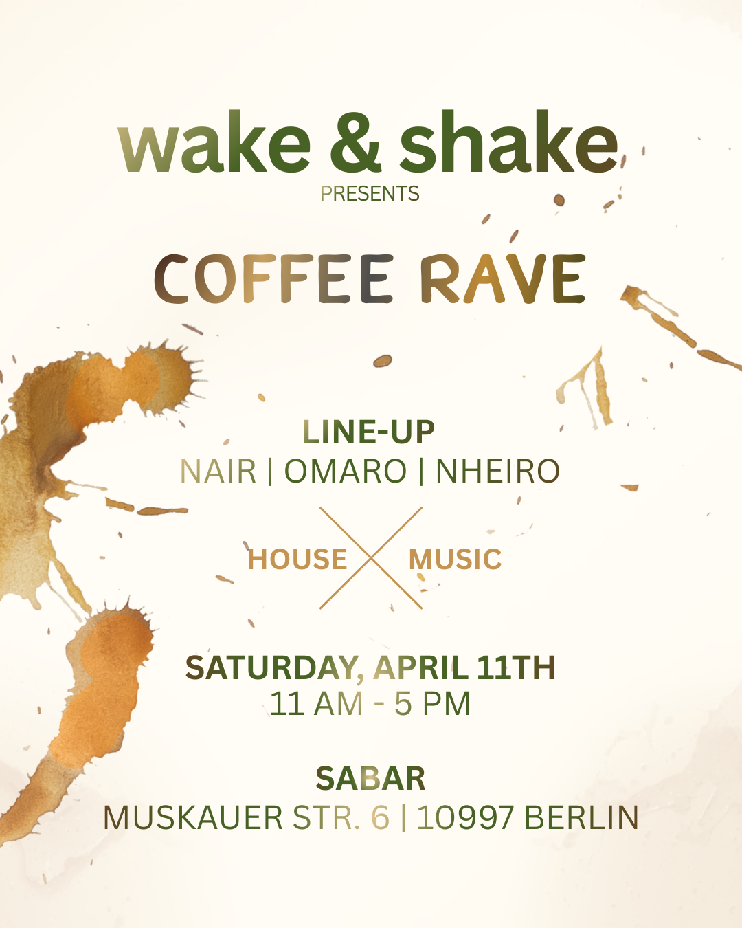 wake & shake - Coffee Rave Berlin - Vol 2.0