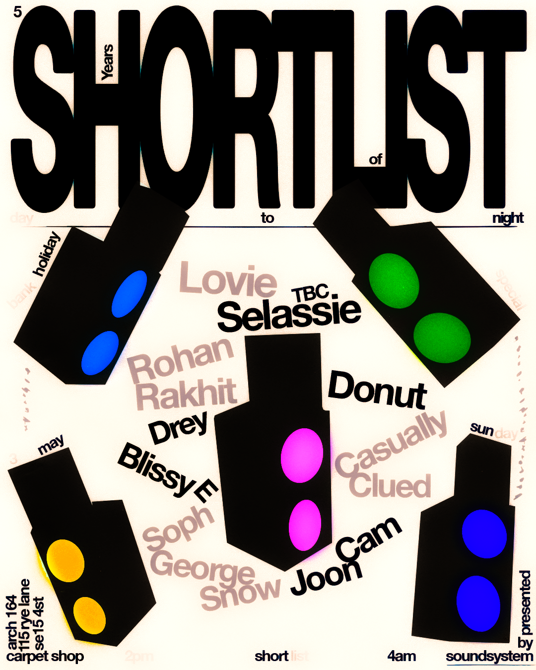 shortlist sound system - Bank Holiday Day + Night Special