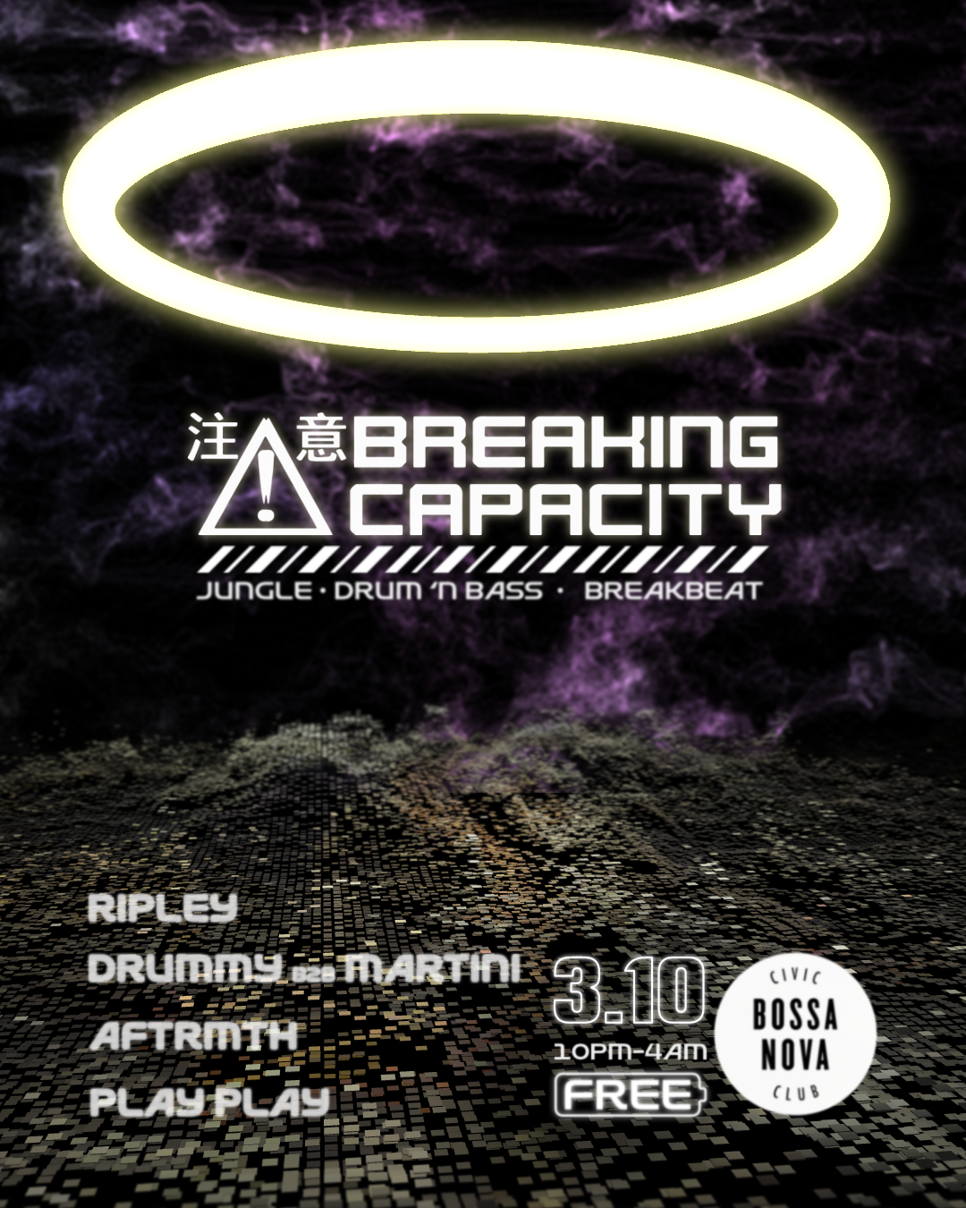 Breaking Capacity: Ripley, Drummy b2b Martini, AFTRMTH, PlayPlay