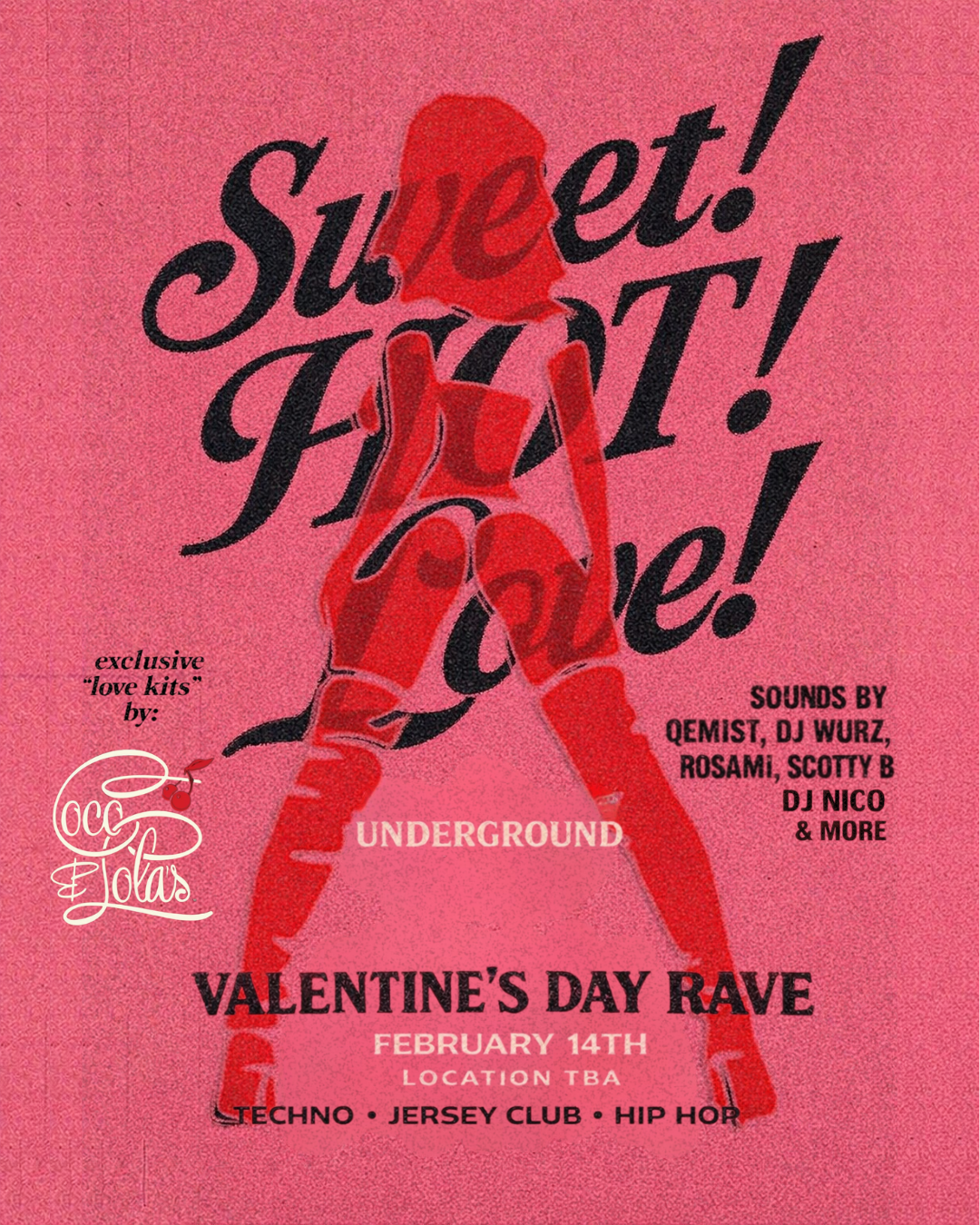 Underground Valentine's Rave at TBA, Memphis