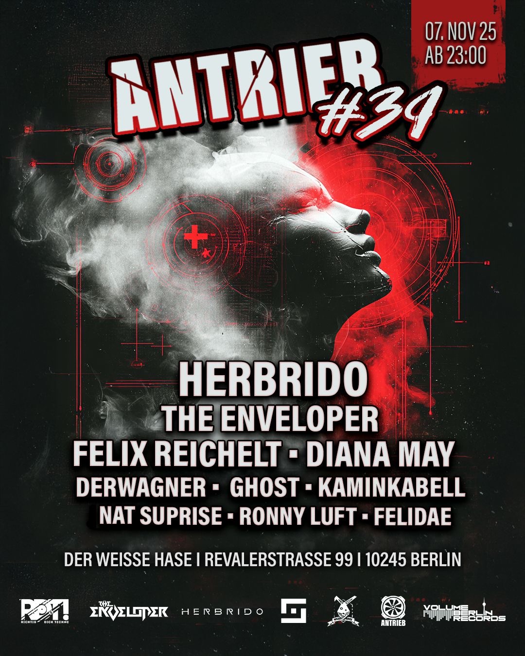 Antrieb #39 with Herbrido The Enveloper at Der Weiße Hase