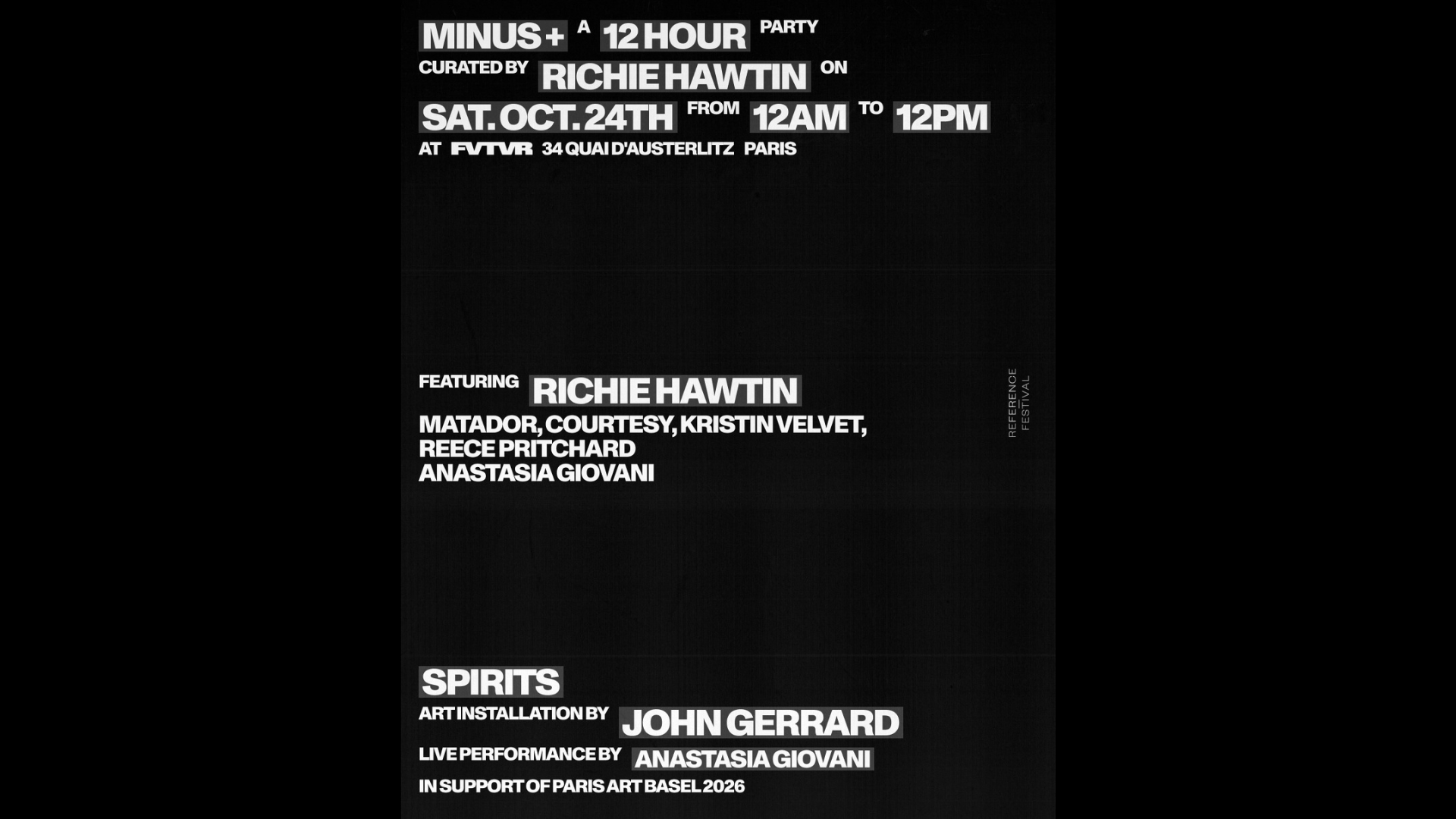 Richie Hawtin at FVTVR in Paris, France